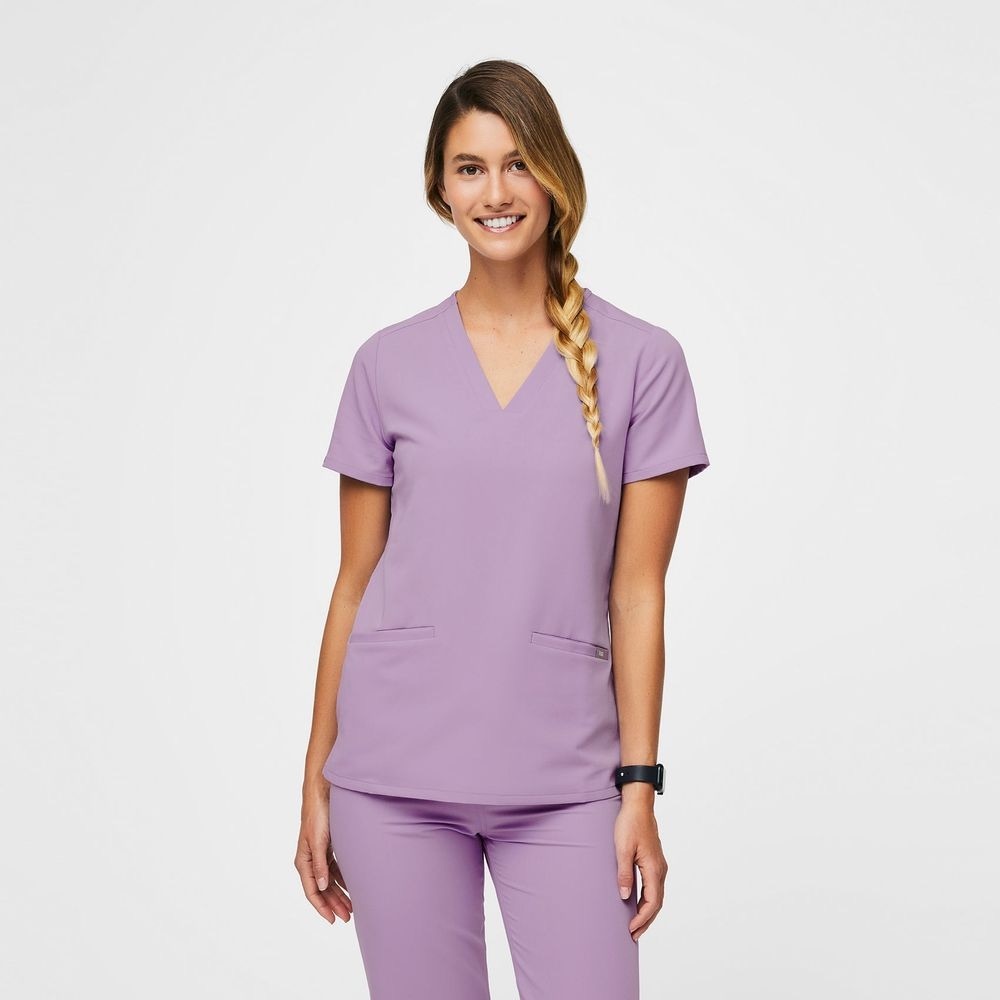 FIGS LAVENDER DEW Casma top